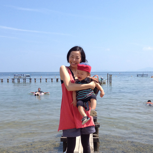 静かな琵琶湖、そして真野浜。